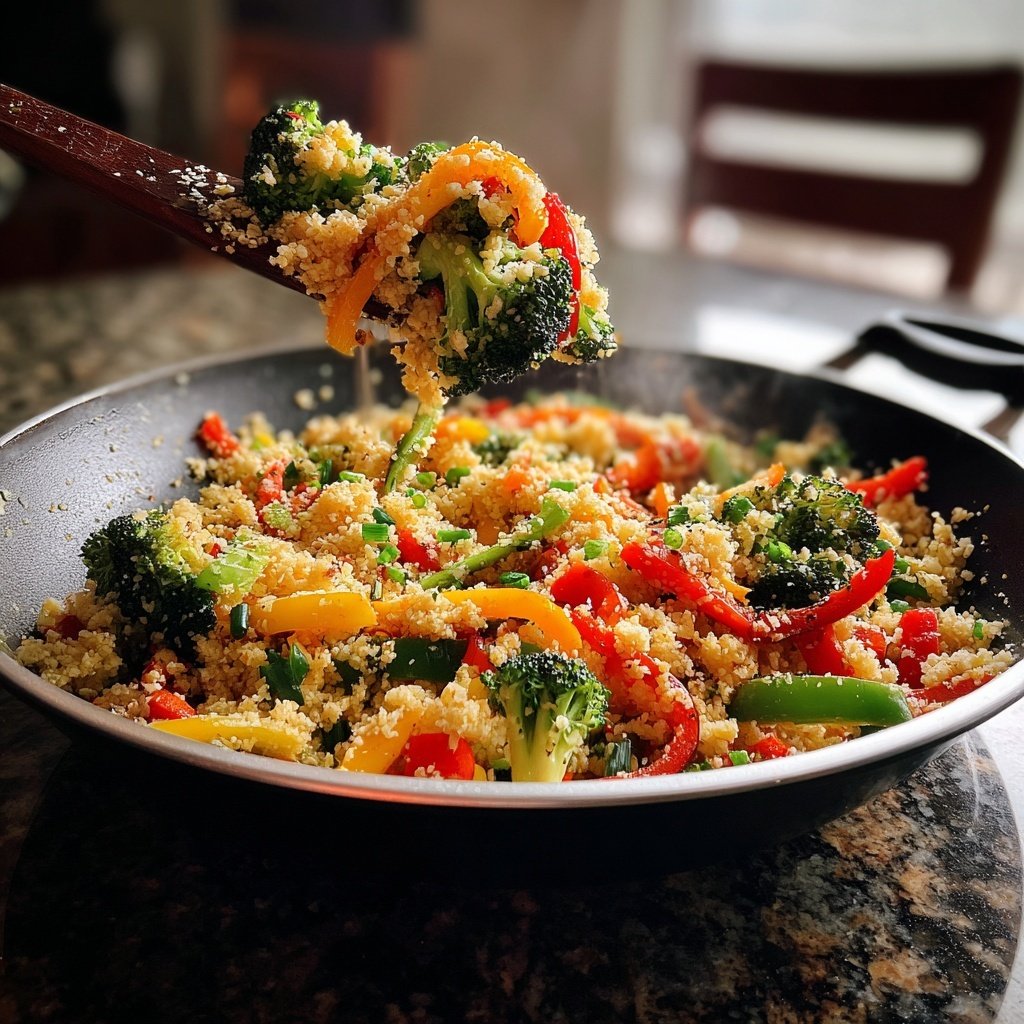 Blumenkohl Reis Pfanne Mit Paprika
