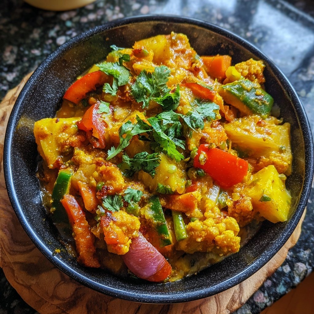 Gemüsecurry mit Ananas