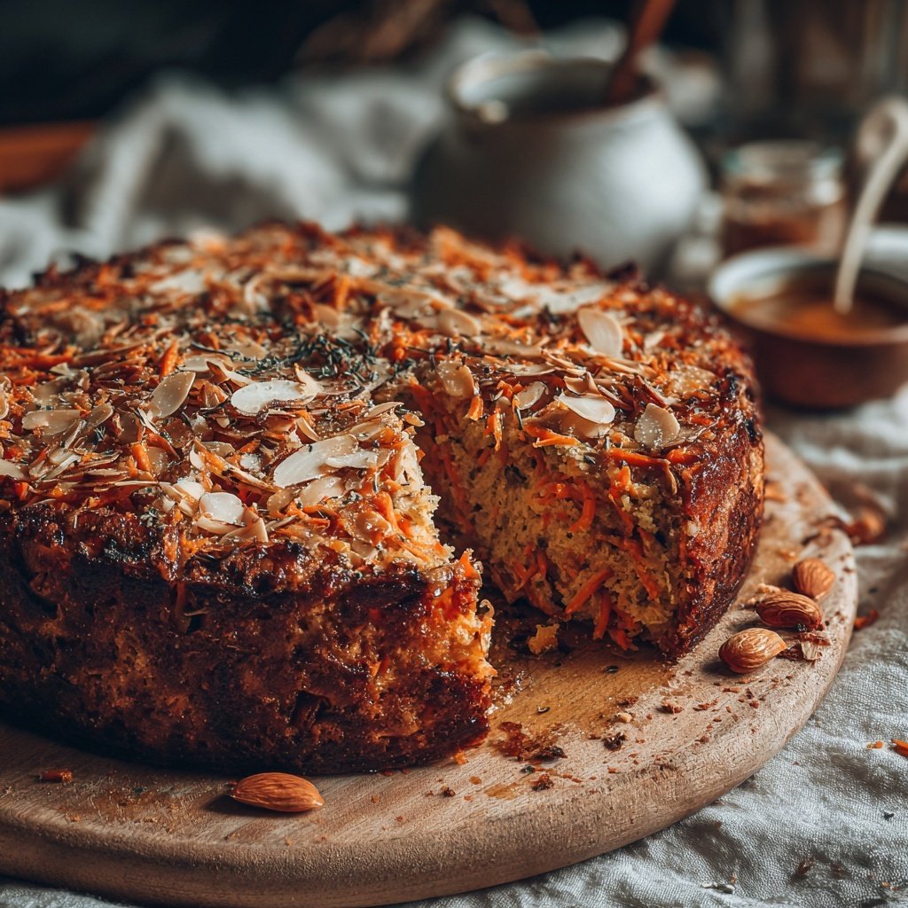 Karottenkuchen Mit Mandeln Und Honig