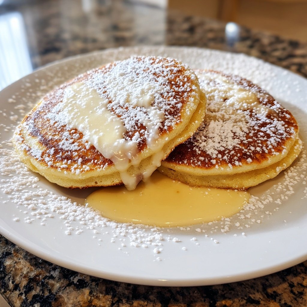 Pfannkuchen mit Vanillesauce