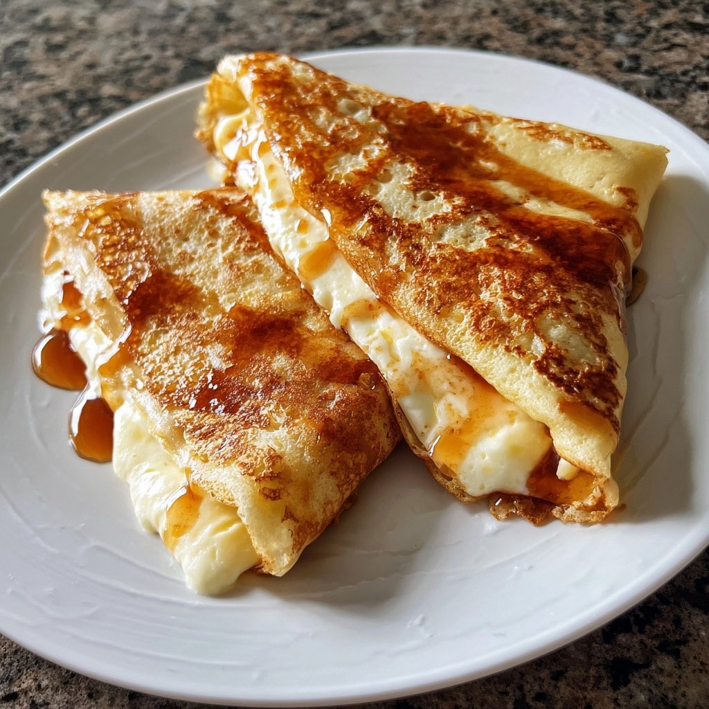 Pfannkuchen mit Quarkfüllung