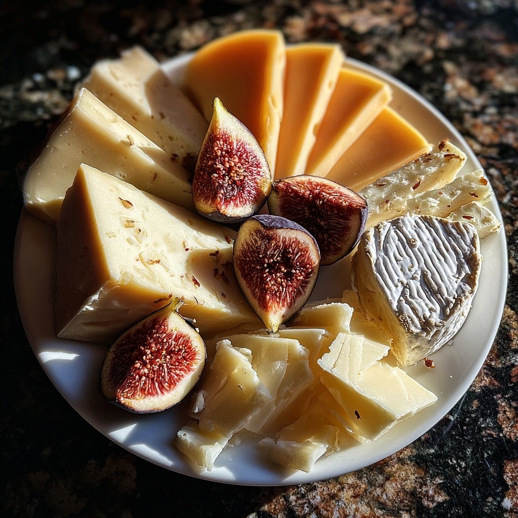 Valentins-Käseplatte mit Feigen
