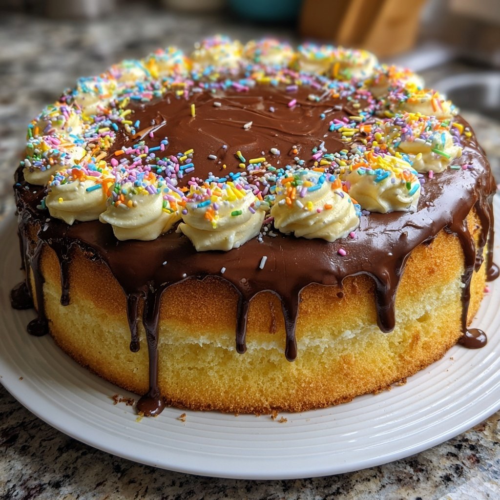 Geburtstagskuchen mit Buttercreme